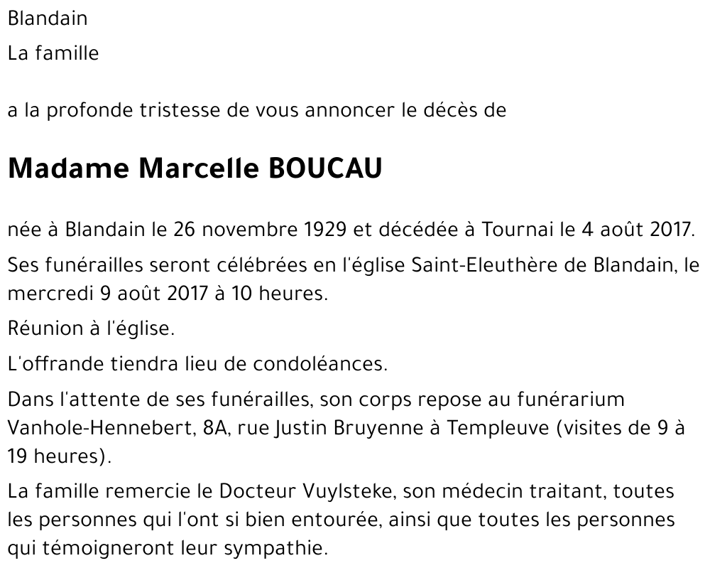 Marcelle BOUCAU