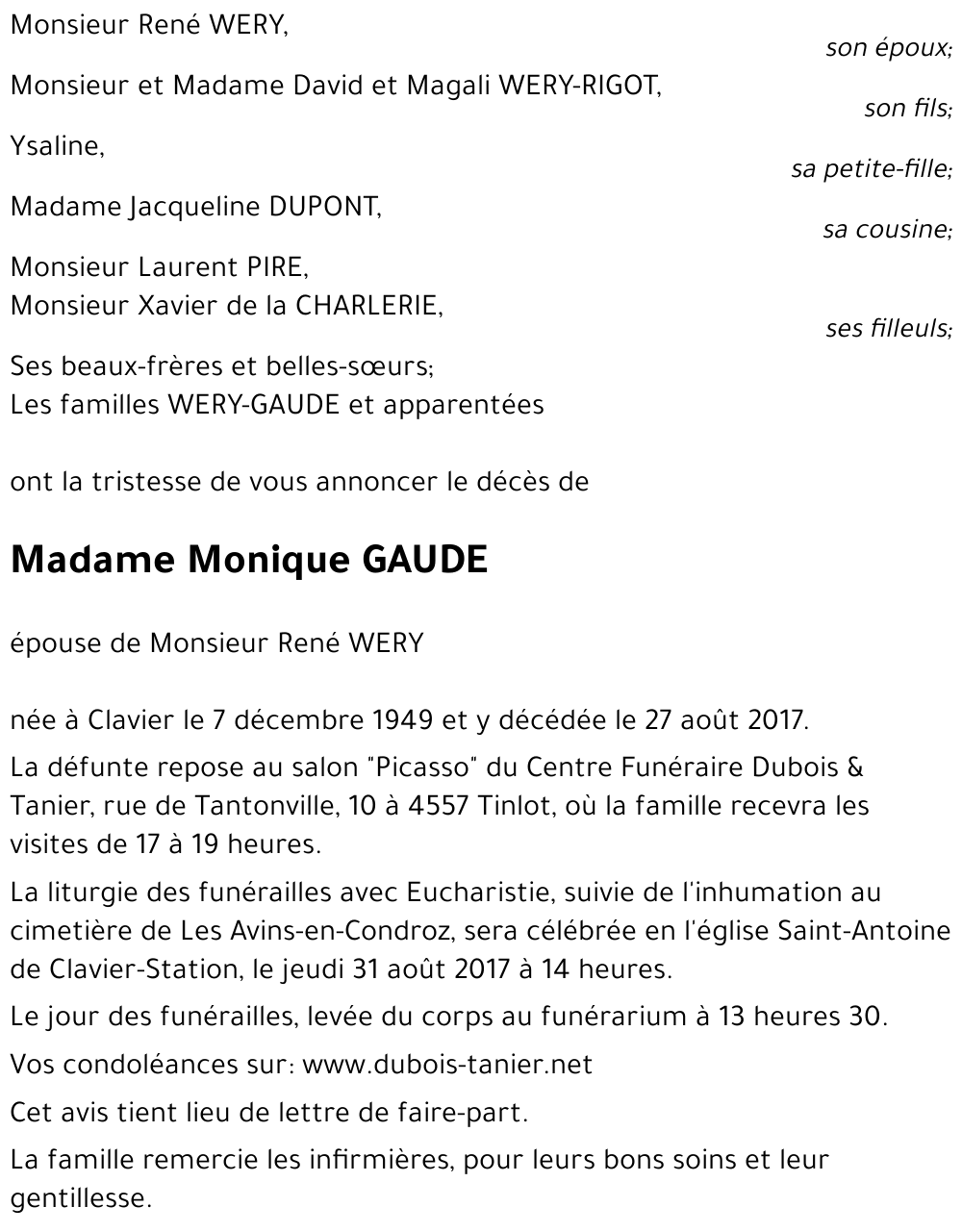 Monique GAUDE