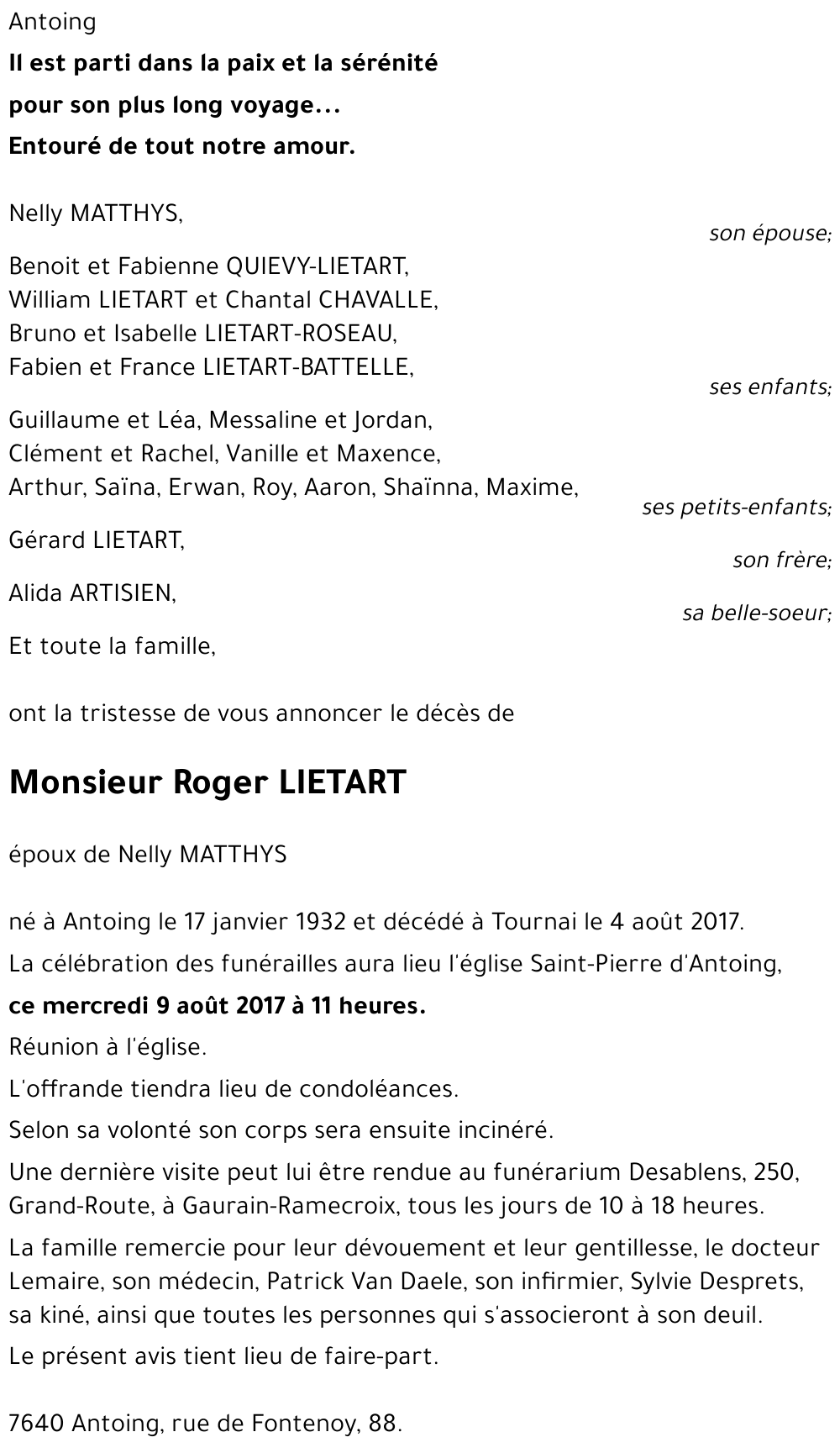 Roger LIETART