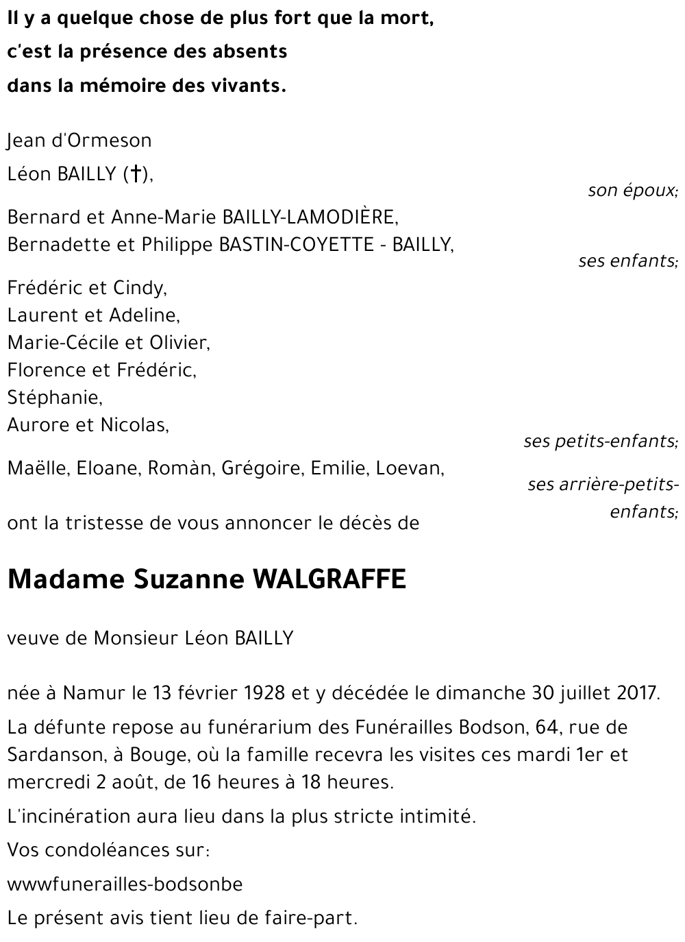 Suzanne WALGRAFFE