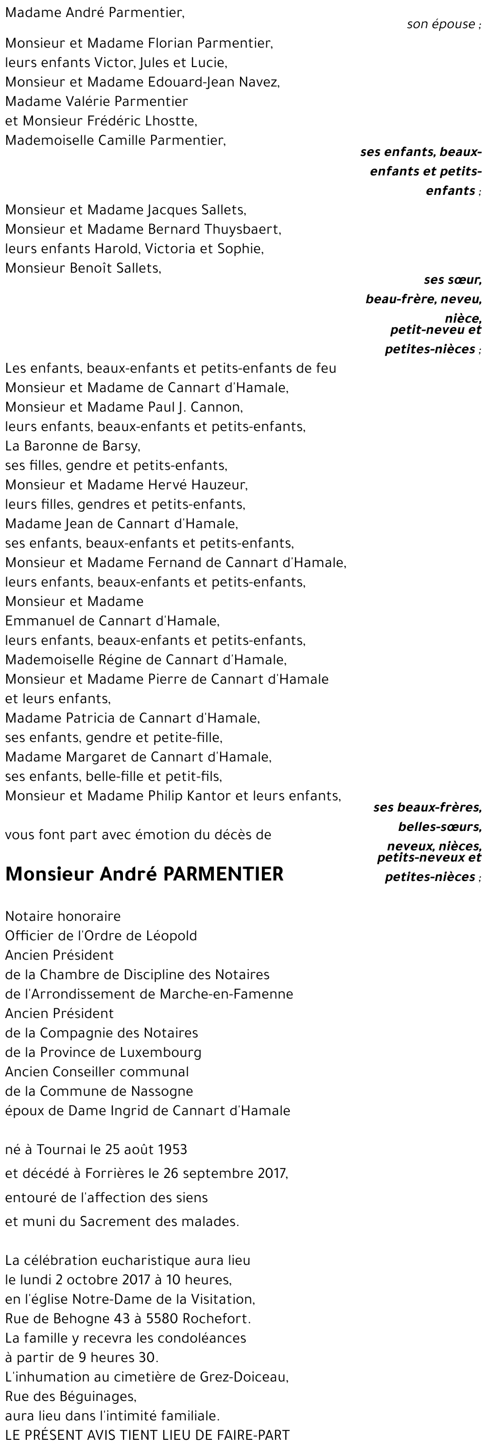 André PARMENTIER