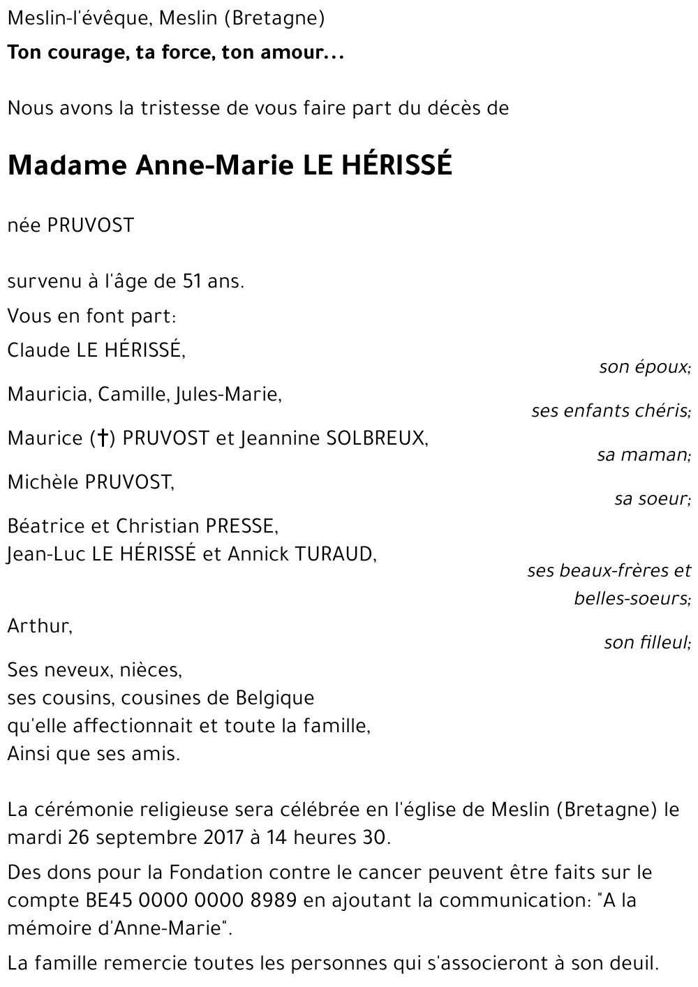 Anne-Marie LE HéRISSé