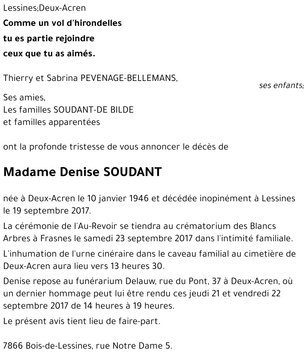 Denise SOUDANT