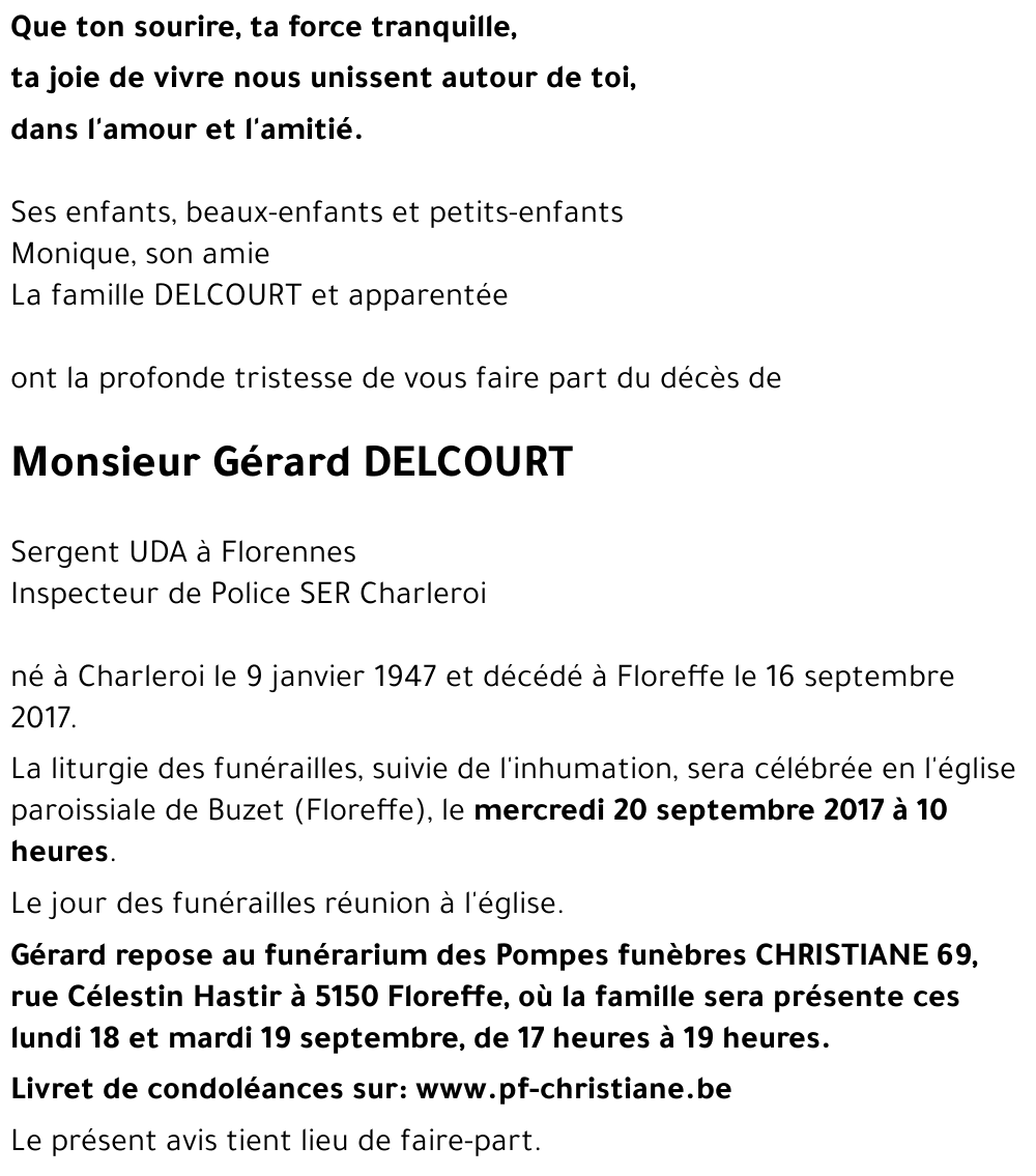 Gérard DELCOURT