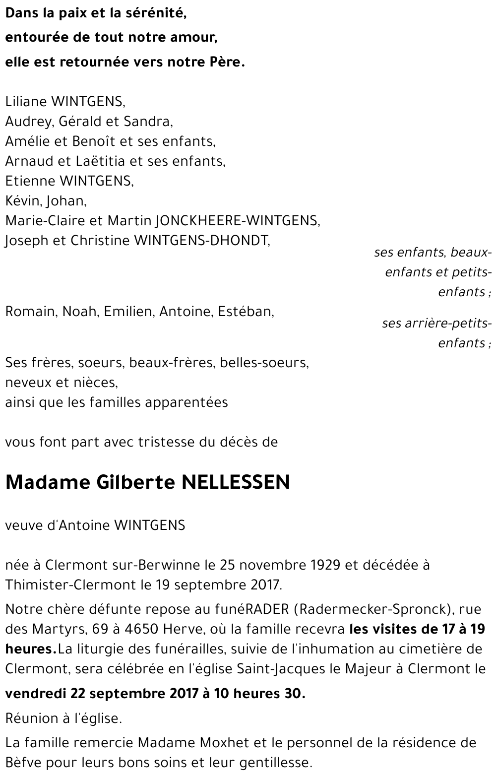 Gilberte NELLESSEN