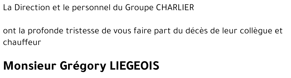 Grégory LIEGEOIS