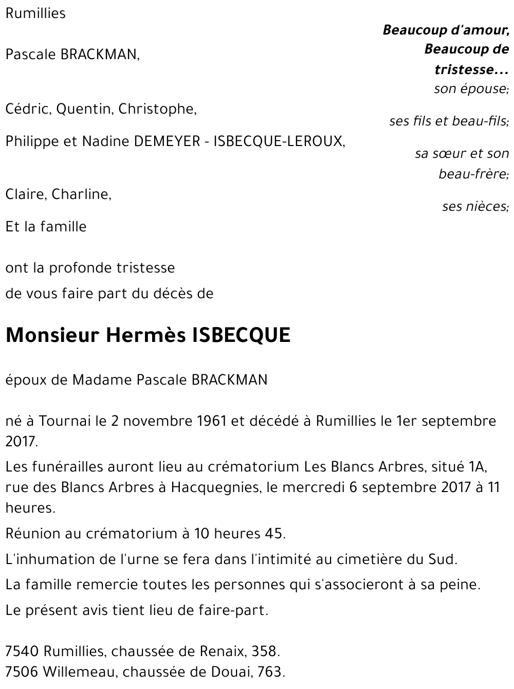 Hermès ISBECQUE