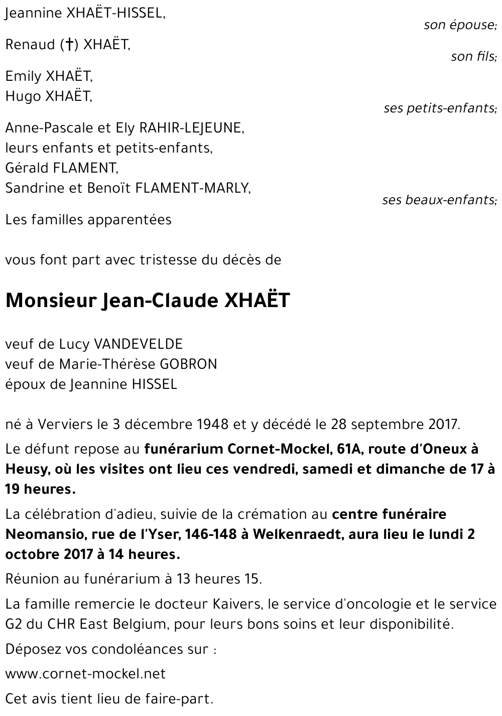 Jean-Claude XHAËT