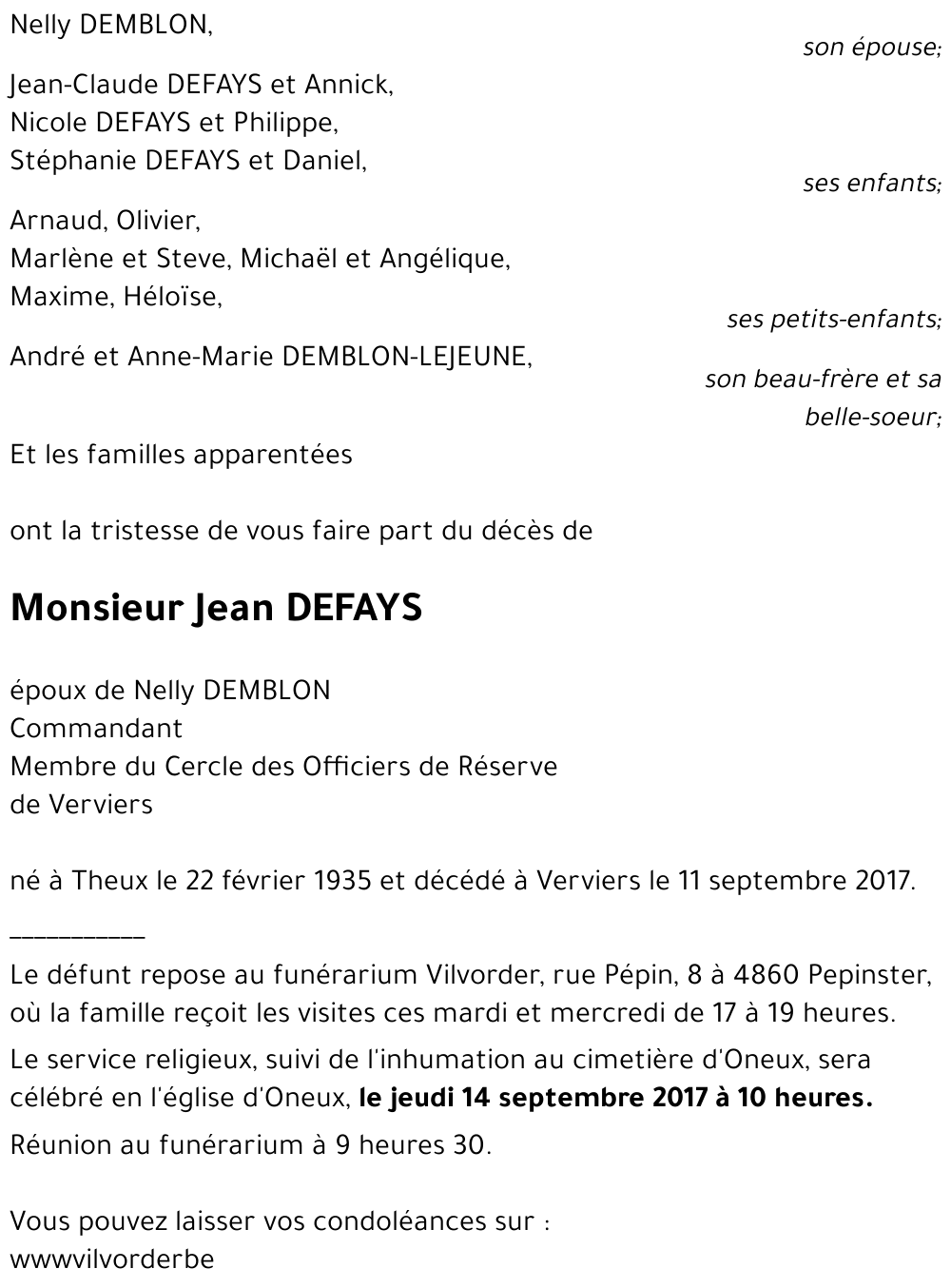 Jean DEFAYS