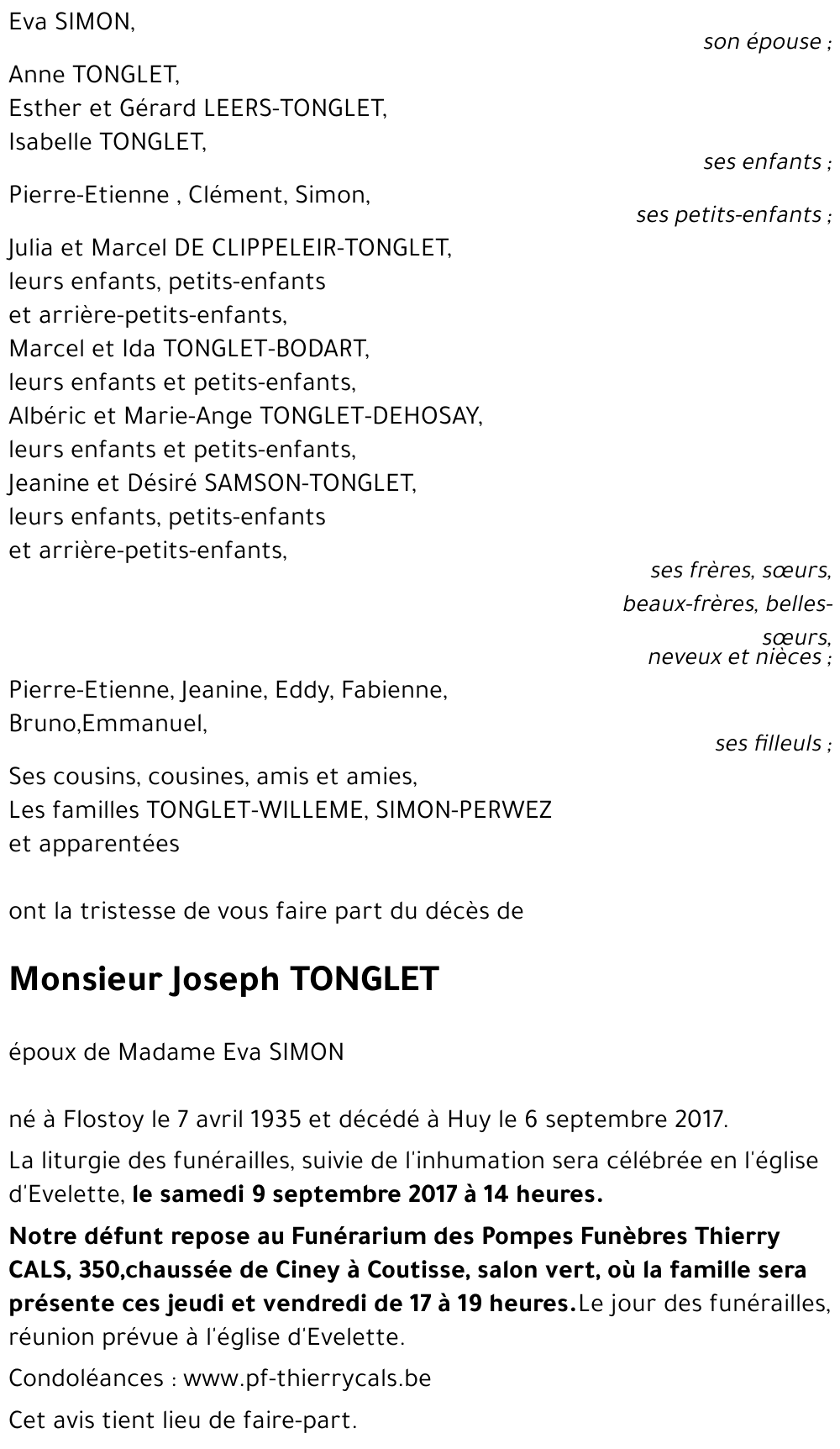 Joseph TONGLET