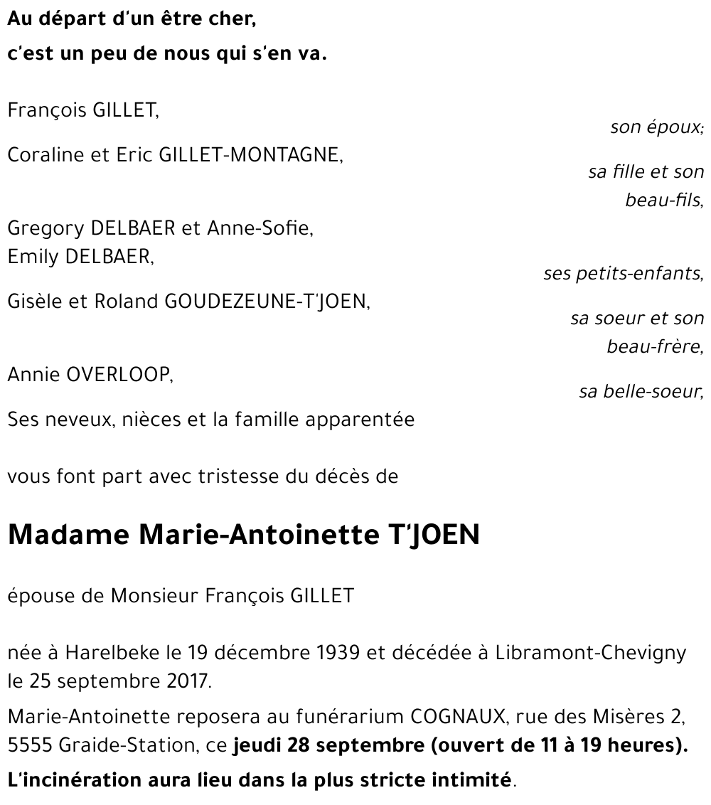 Marie-Antoinette T'JOEN