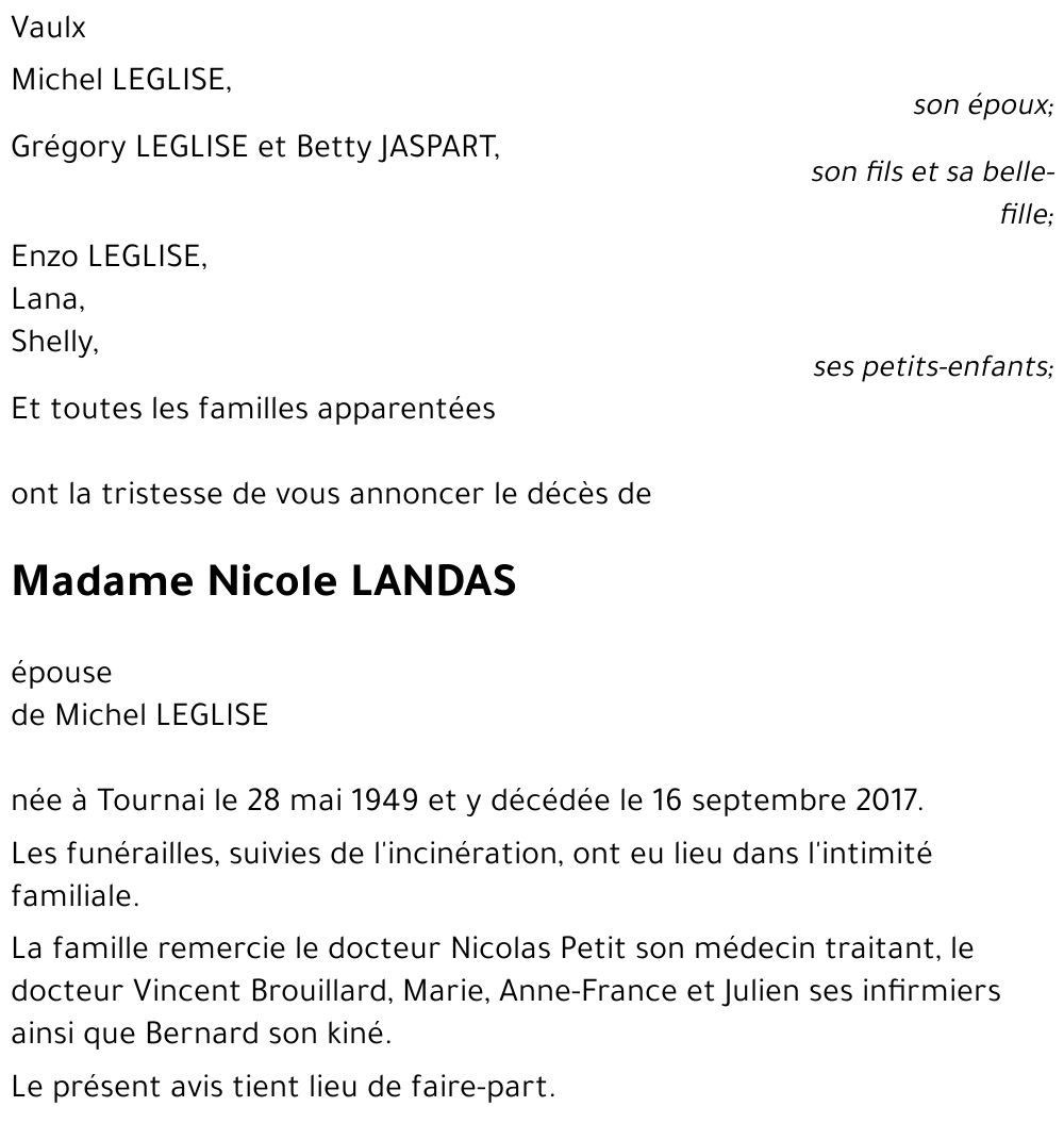 Nicole LANDAS