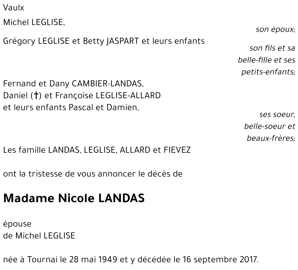 Nicole LANDAS