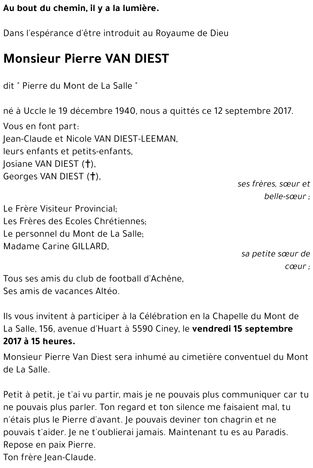 Pierre VAN DIEST