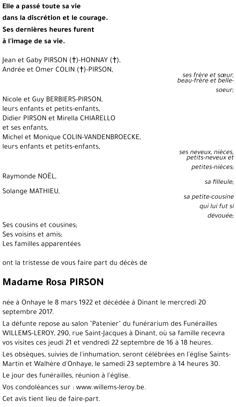 Rosa PIRSON