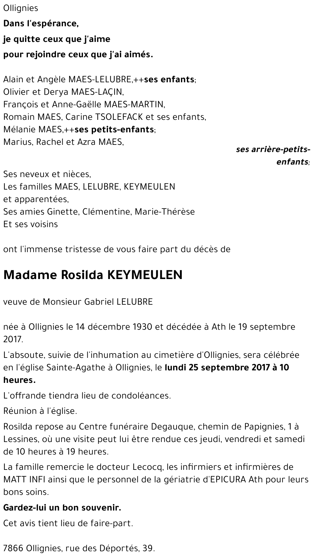 Rosilda KEYMEULEN