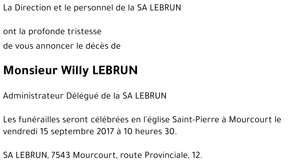 Willy LEBRUN