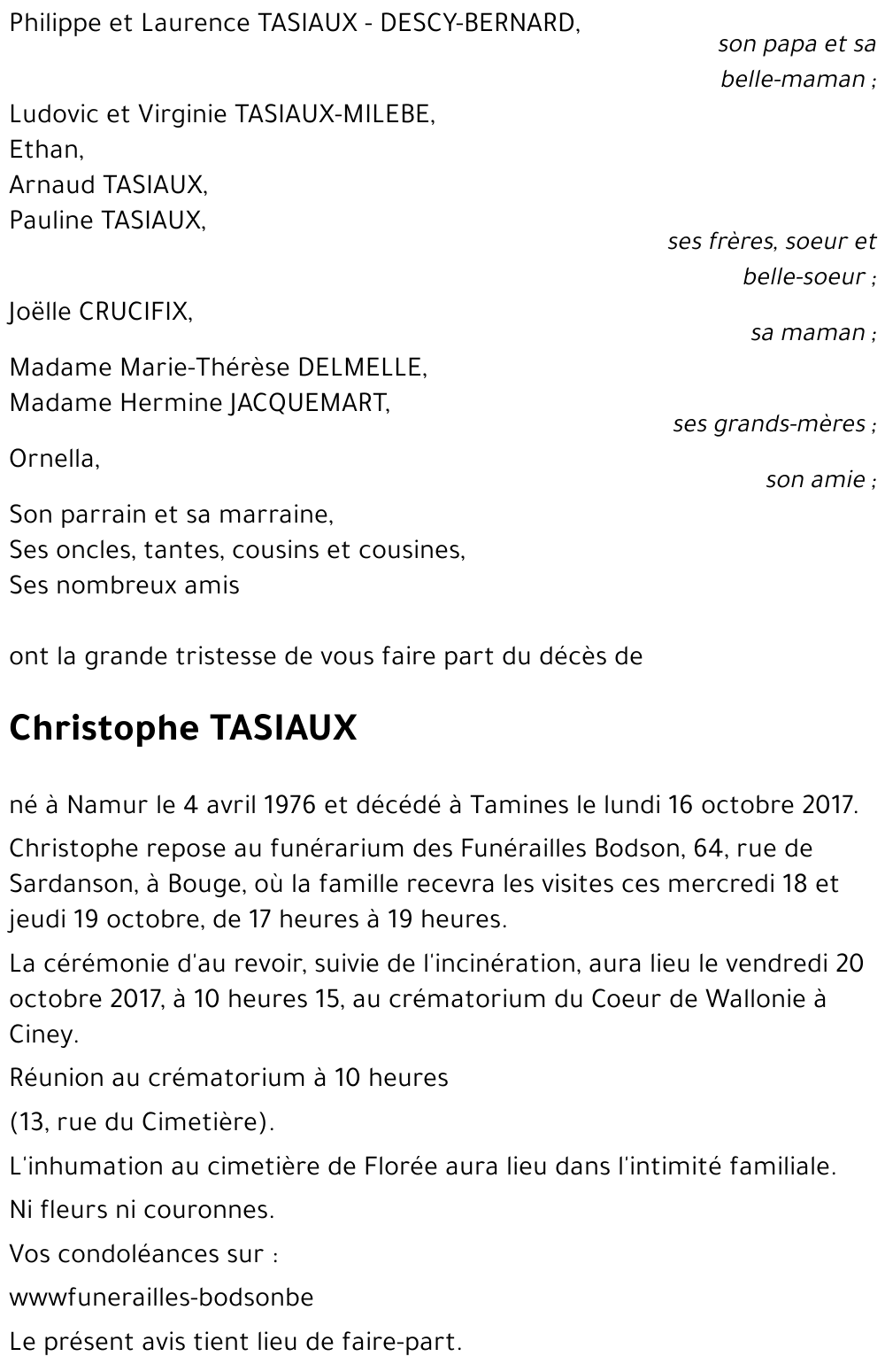 Christophe TASIAUX