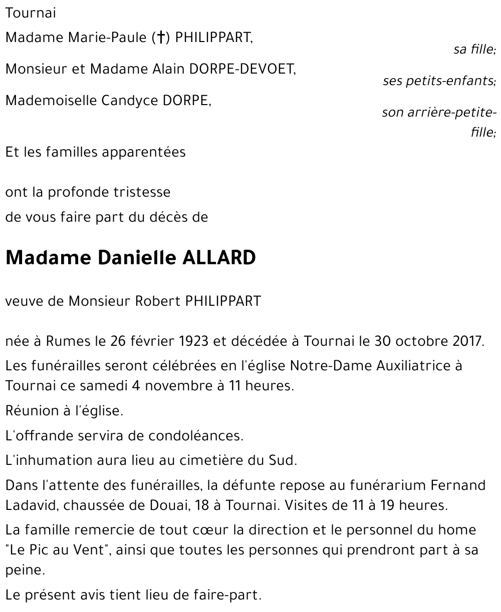 Danielle ALLARD