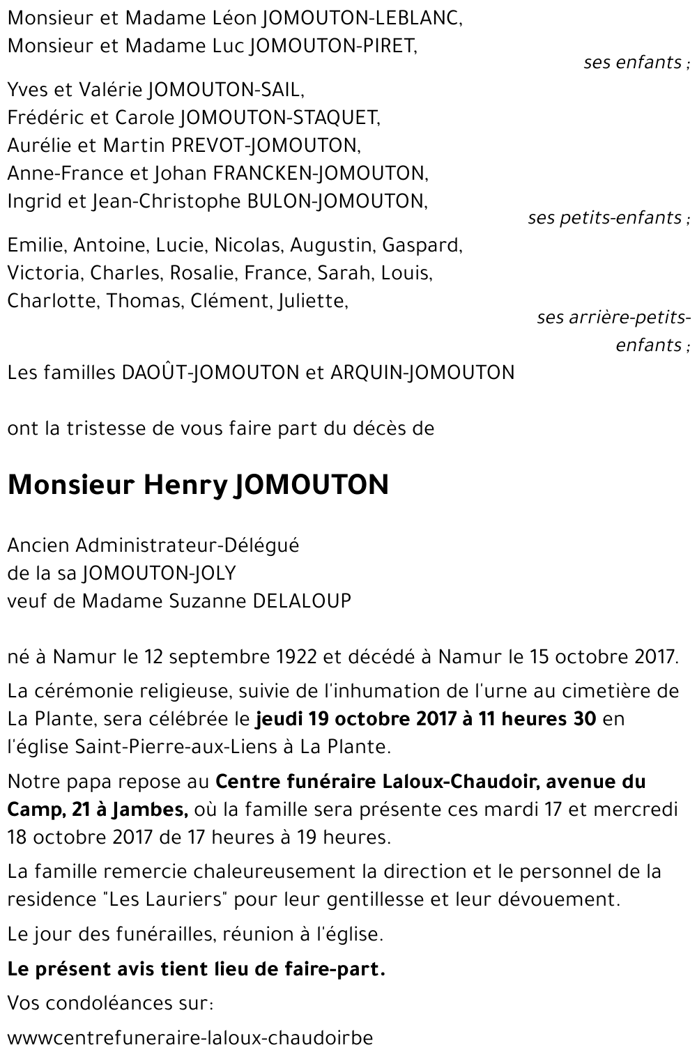 Henry JOMOUTON