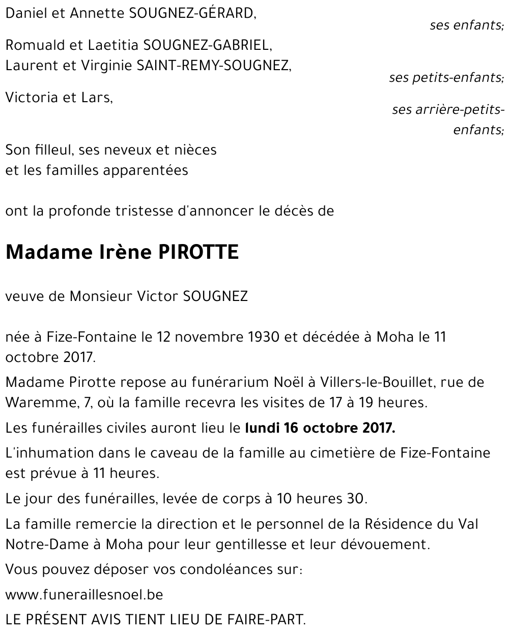 Irène PIROTTE