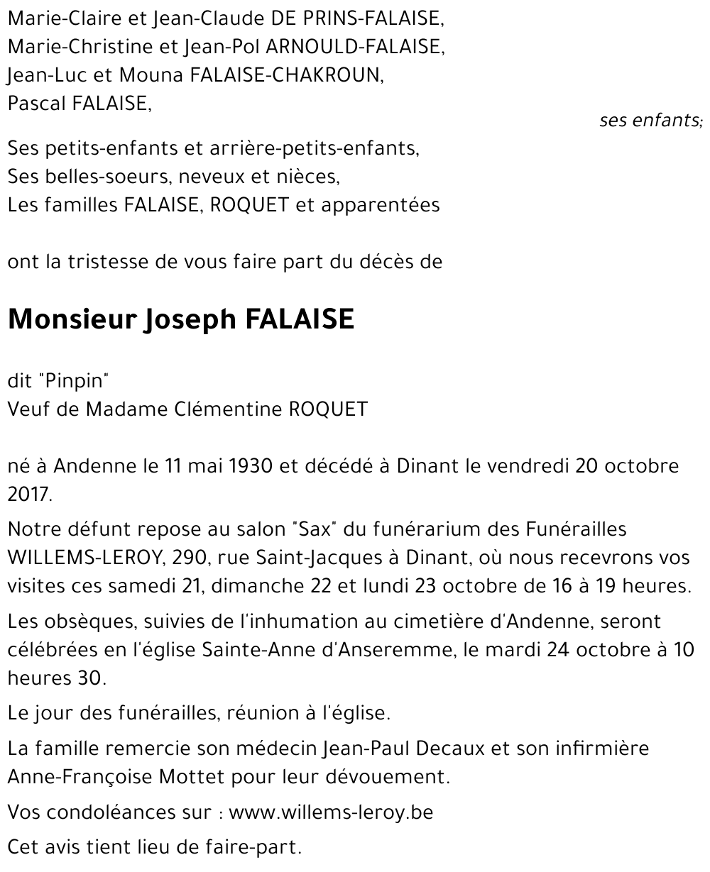 Joseph FALAISE