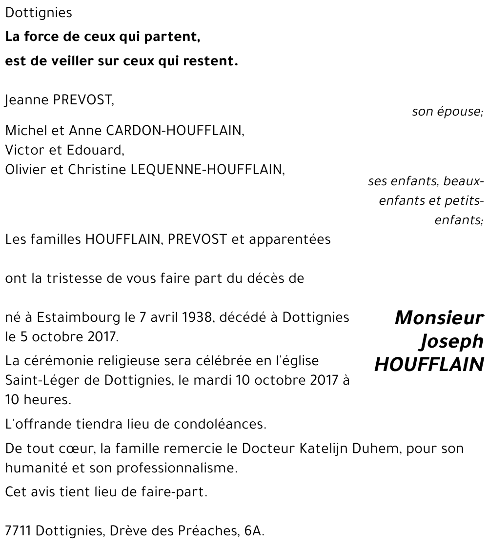 Joseph HOUFFLAIN
