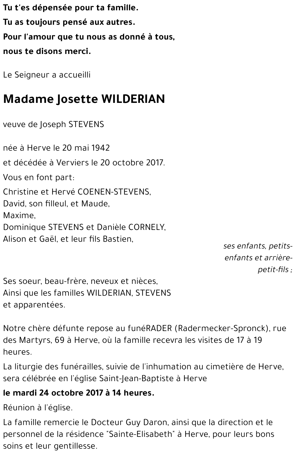 Josette WILDERIAN