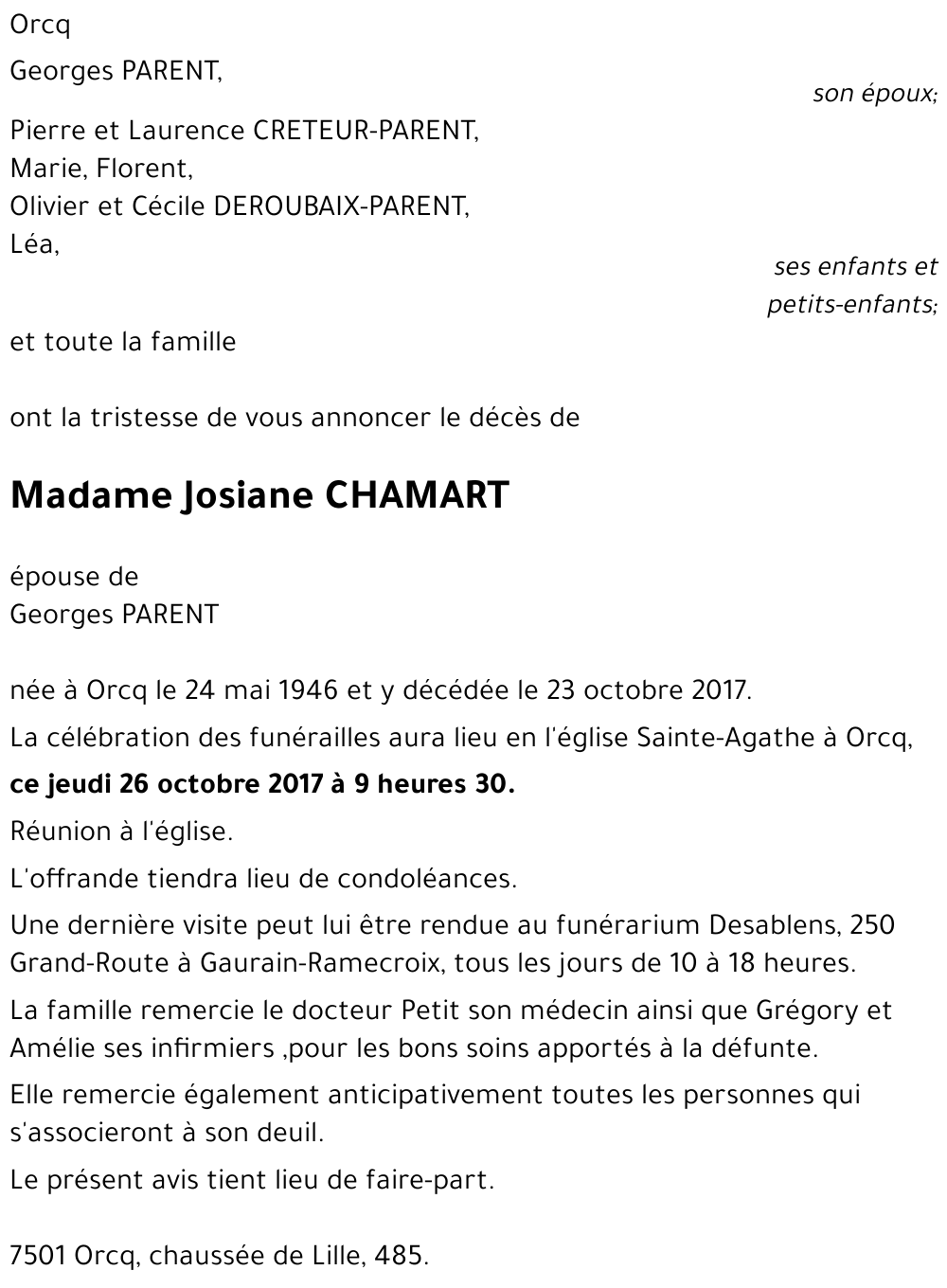 Josiane CHAMART