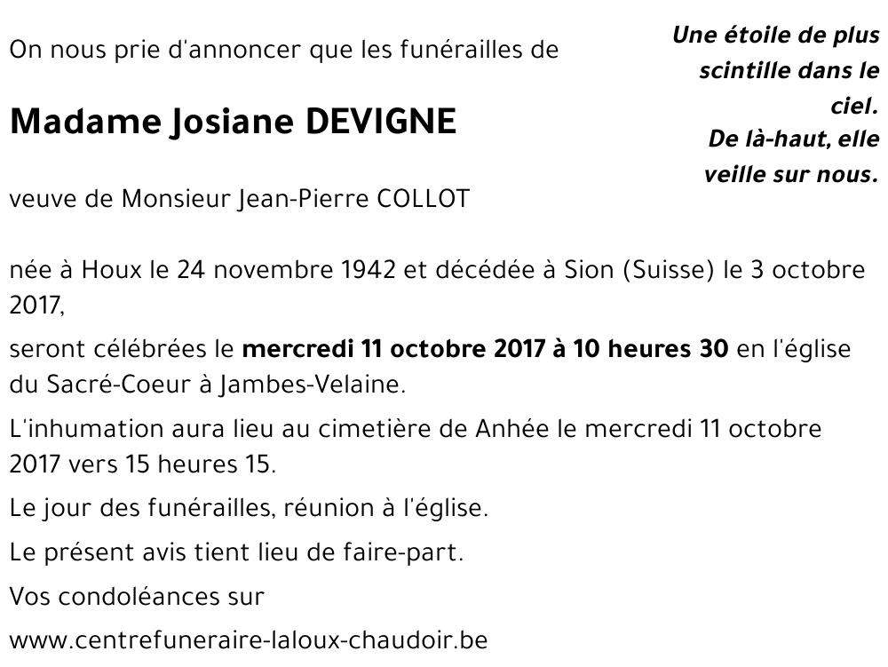 Josiane DEVIGNE