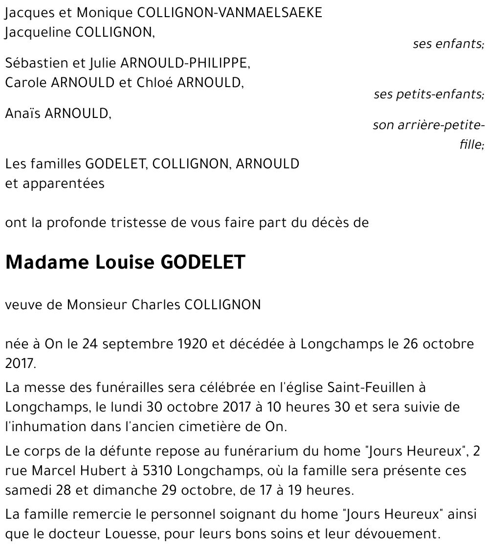 Louise GODELET