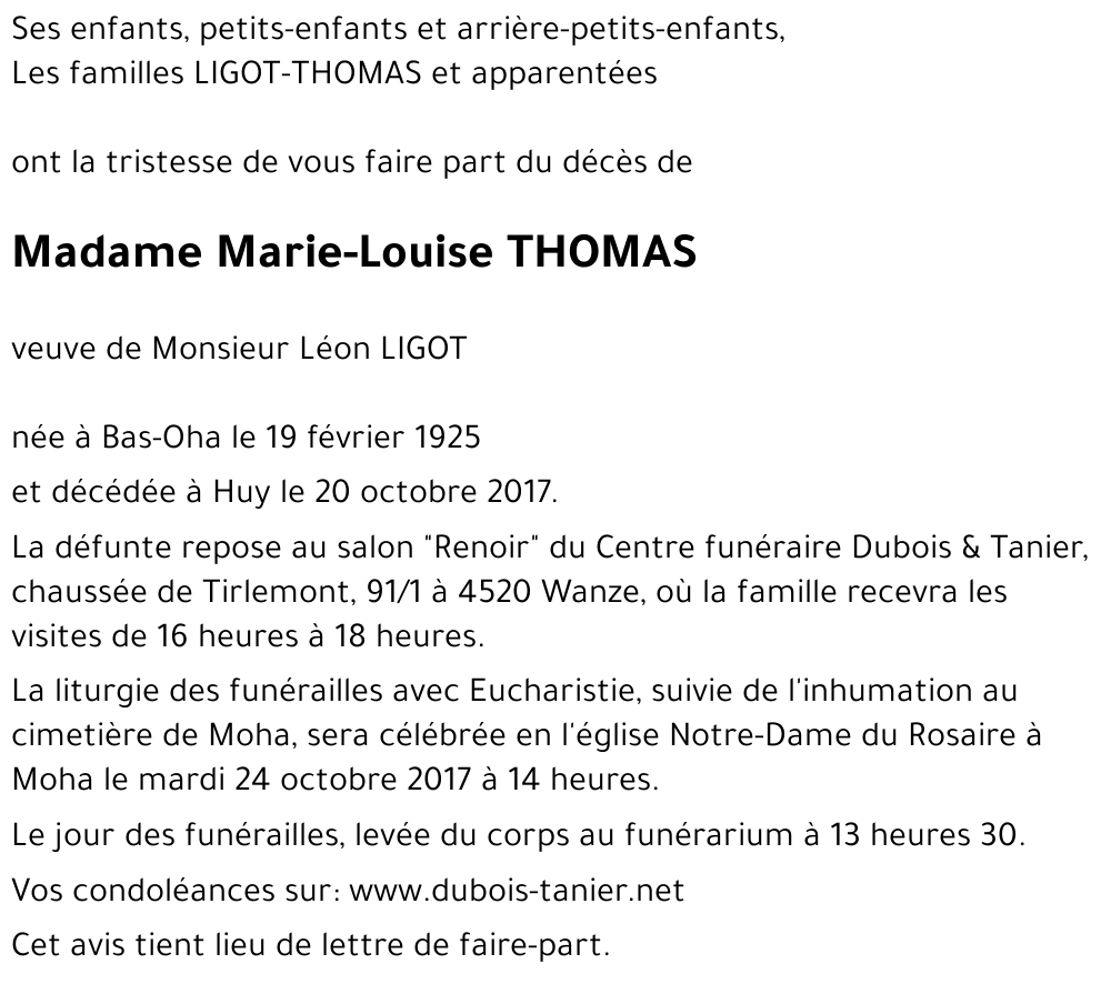 Marie-Louise THOMAS