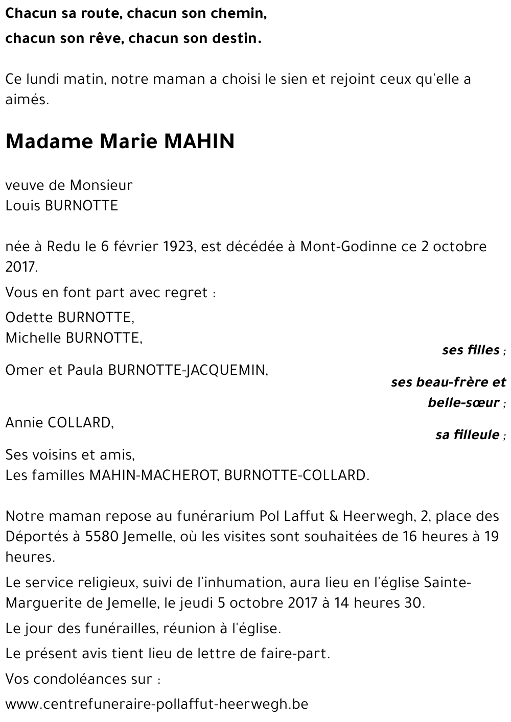 Marie MAHIN