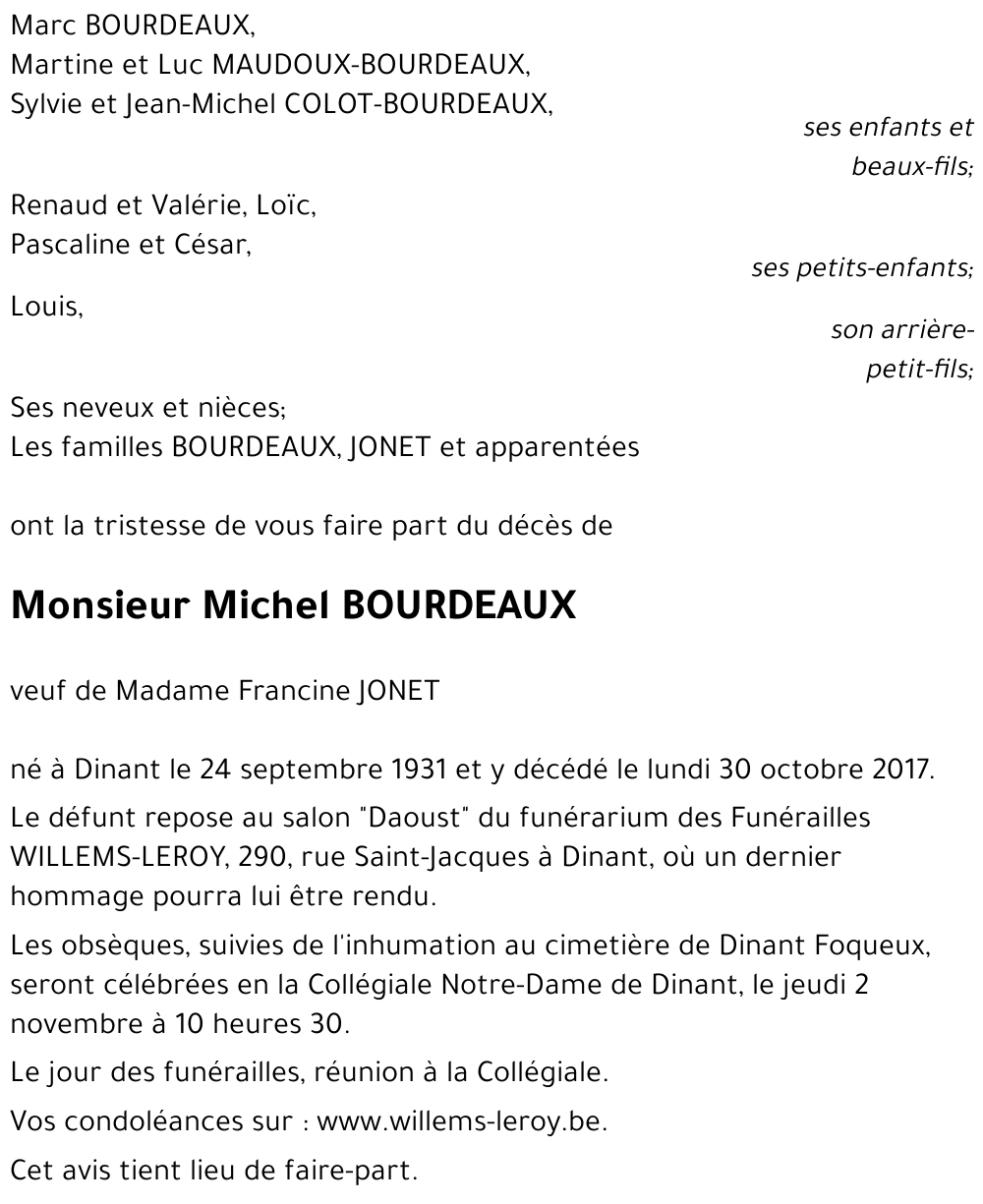Michel BOURDEAUX