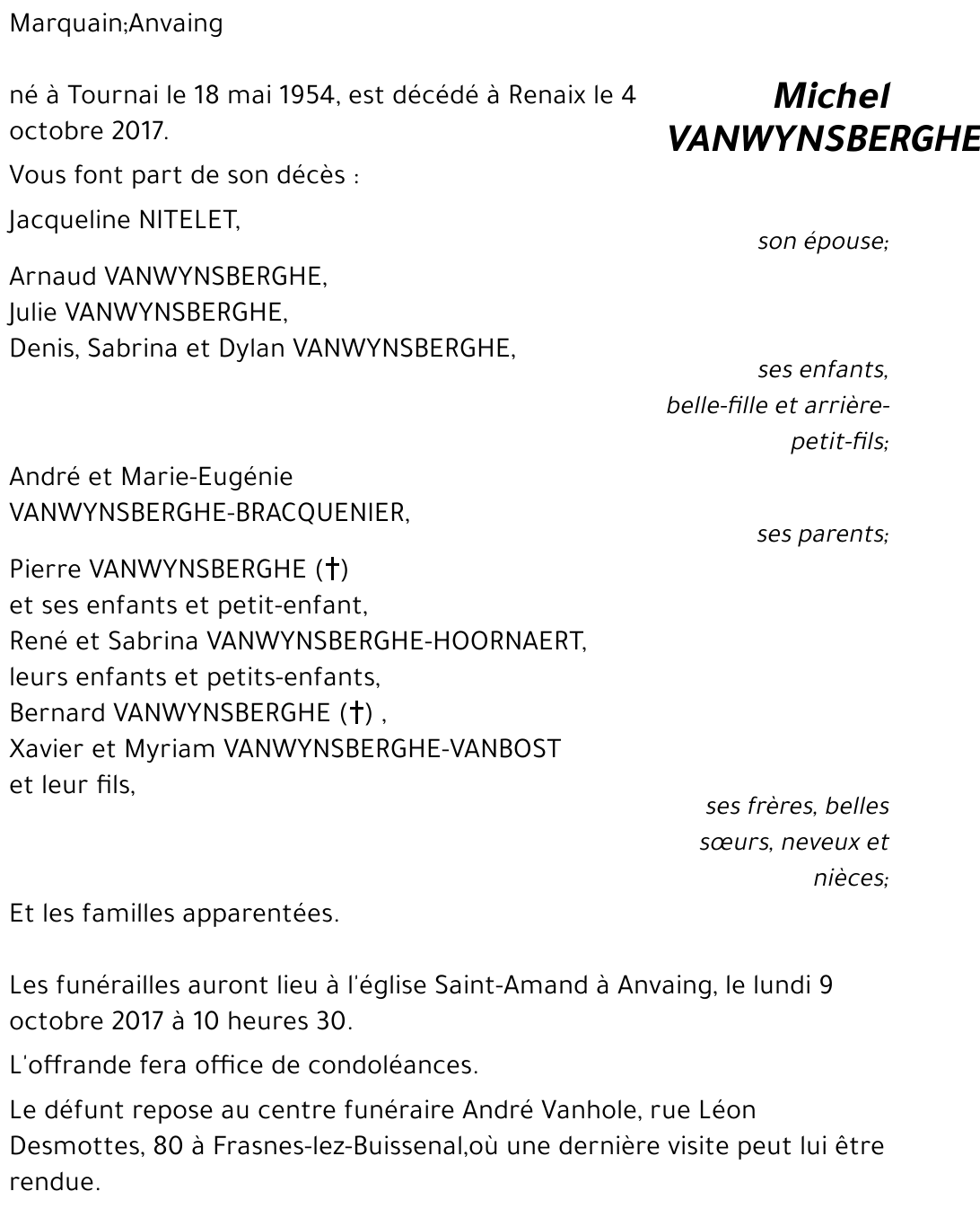 Michel VANWYNSBERGHE