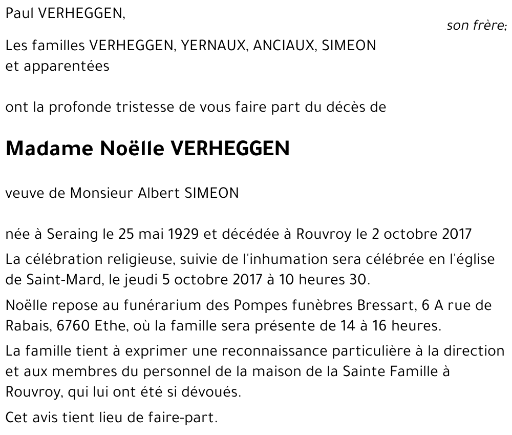 Noëlle VERHEGGEN 