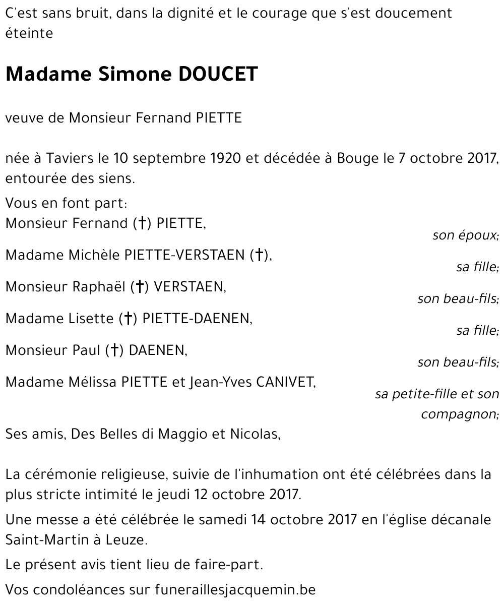 Simone DOUCET