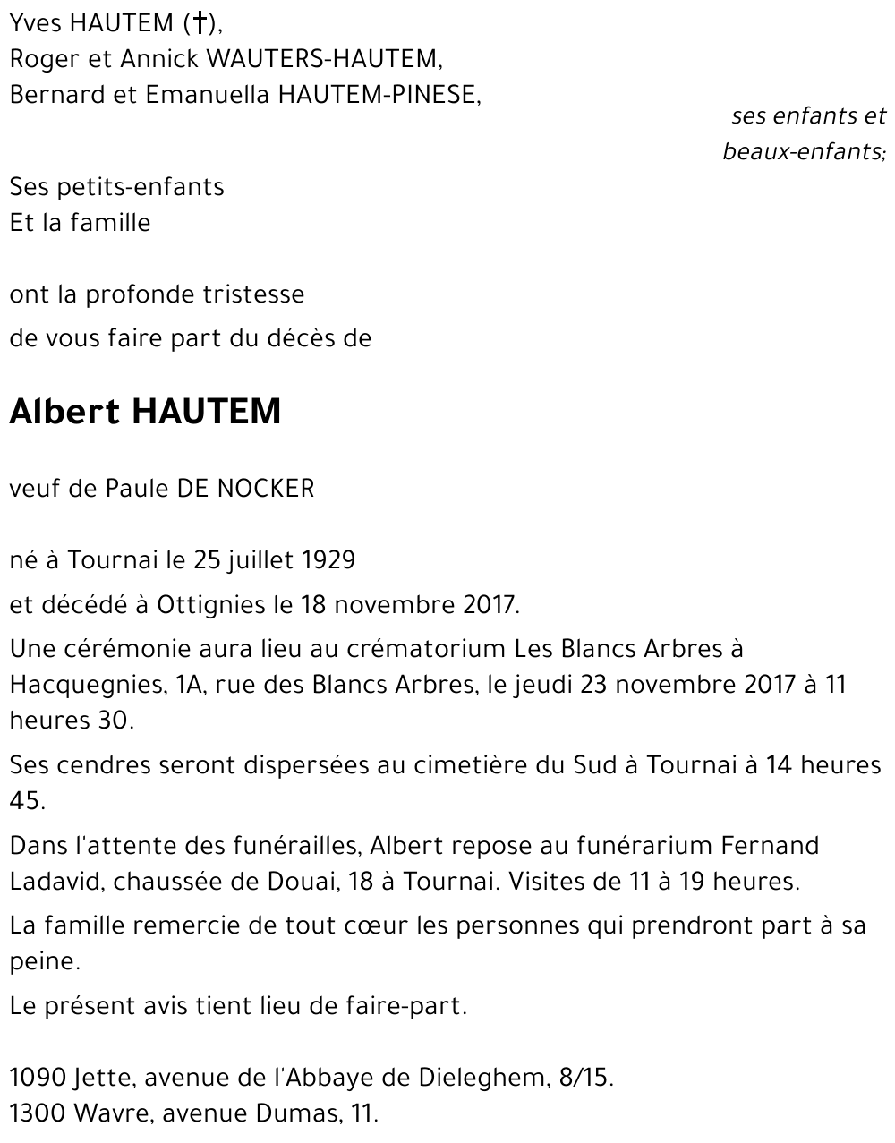 Albert HAUTEM