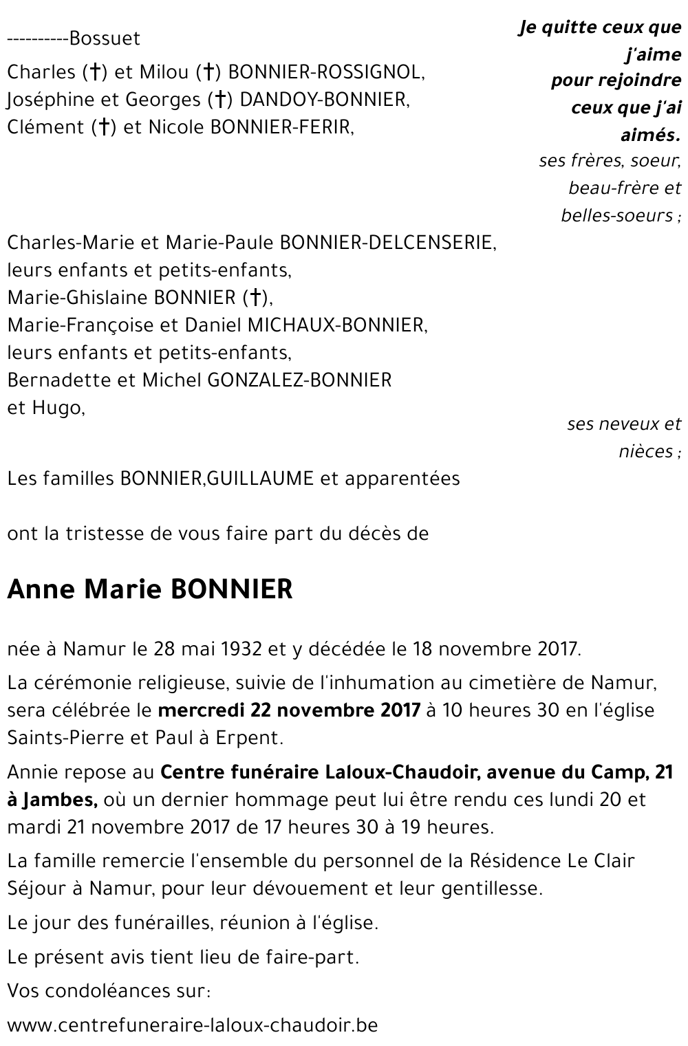 Anne Marie BONNIER