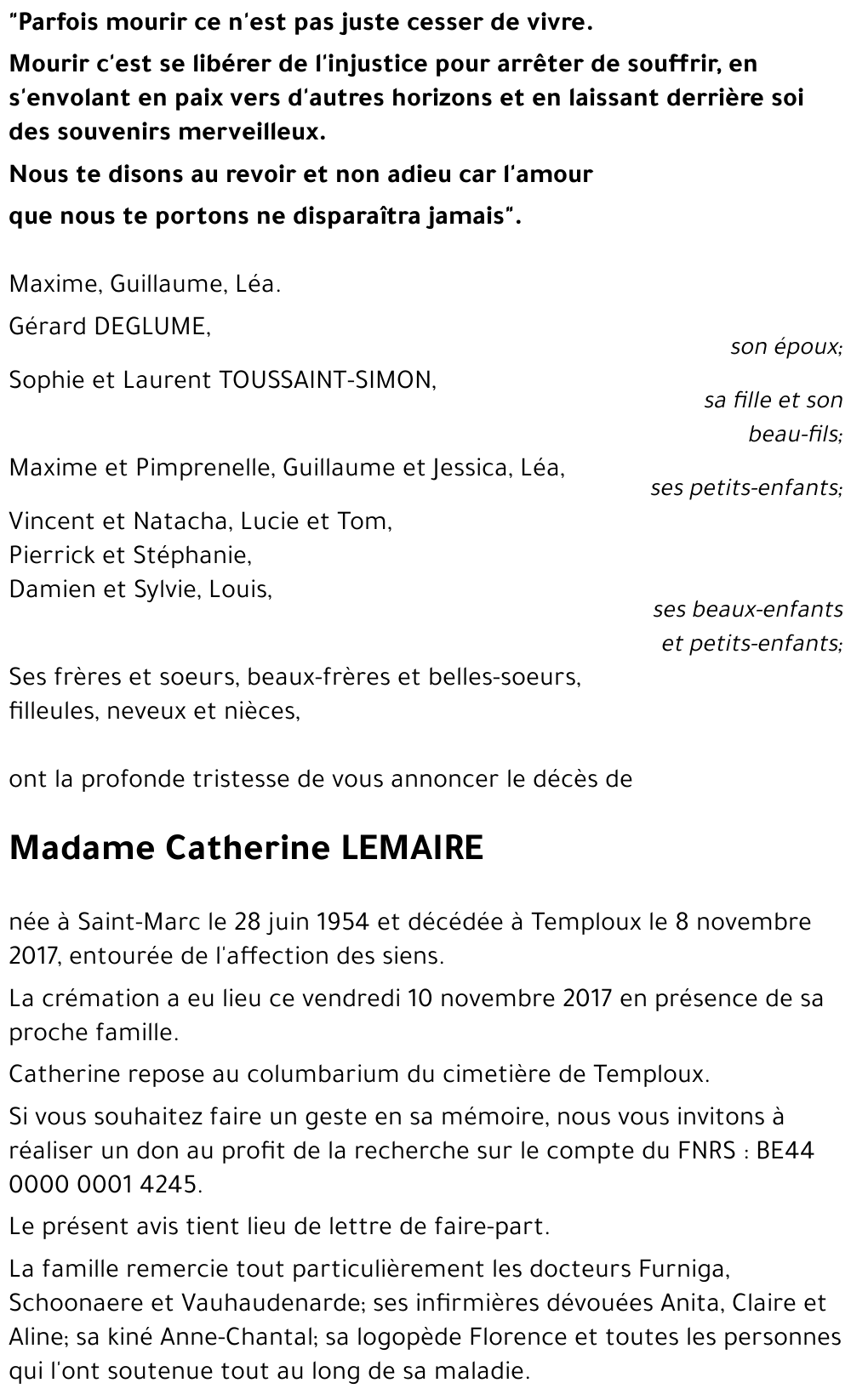 Catherine LEMAIRE