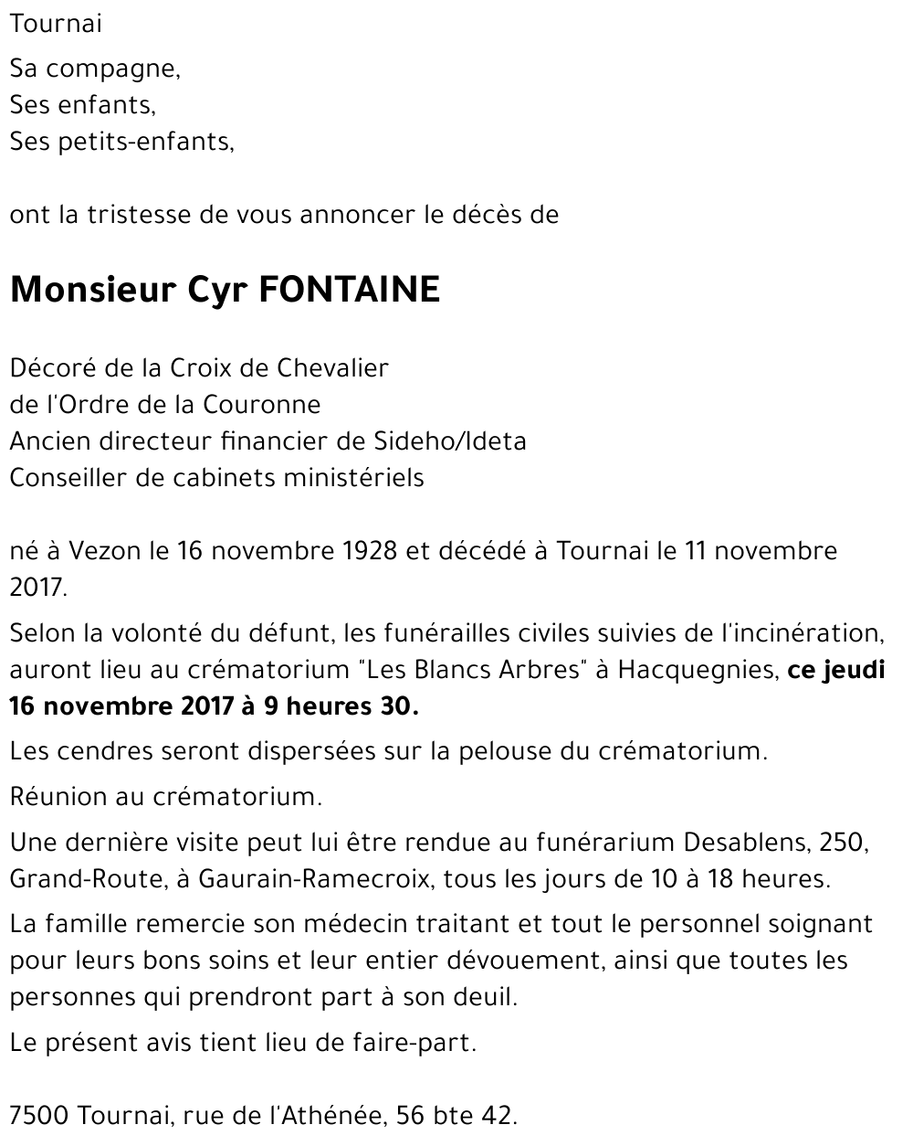 Cyr FONTAINE