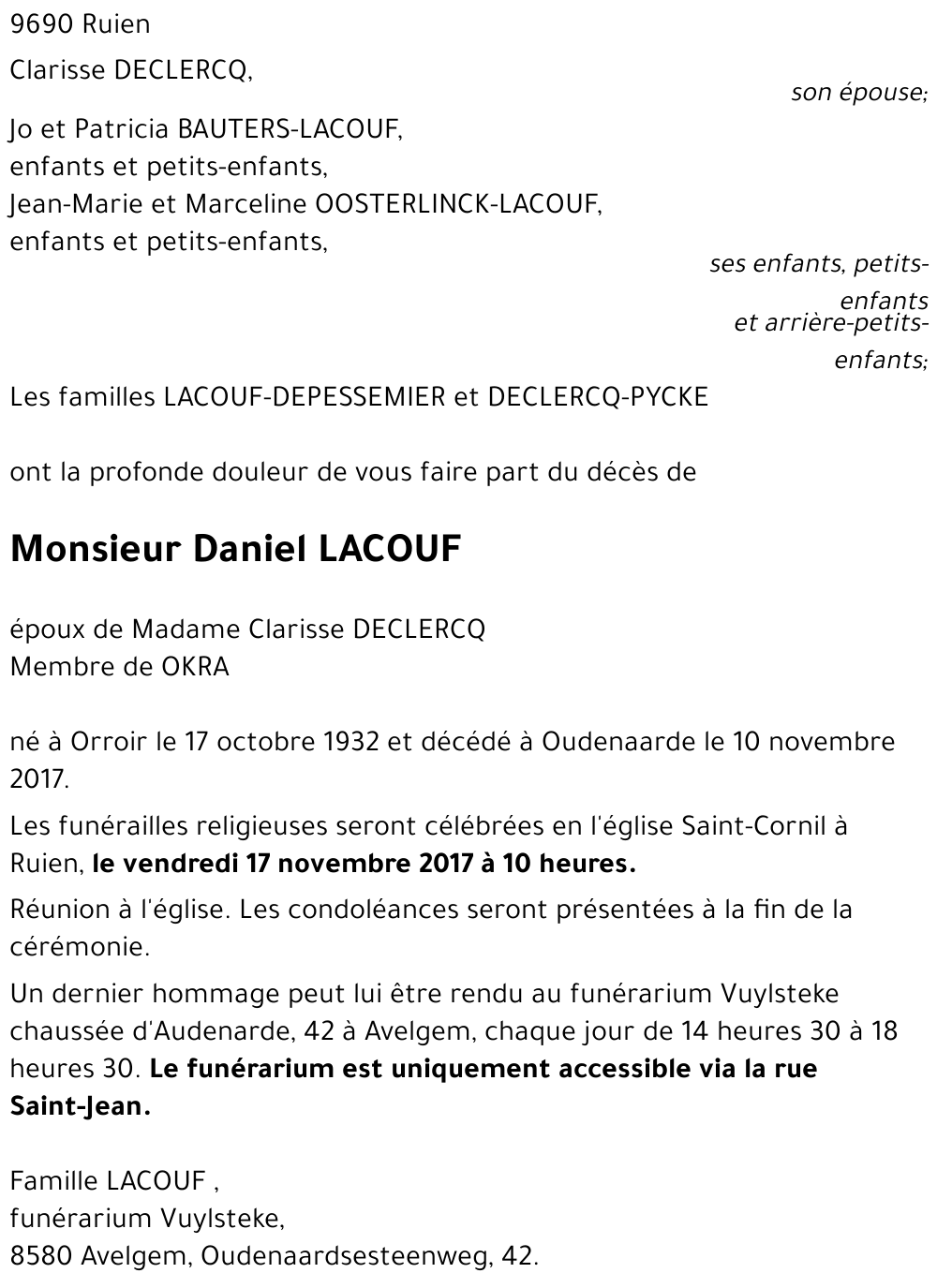 Daniel LACOUF