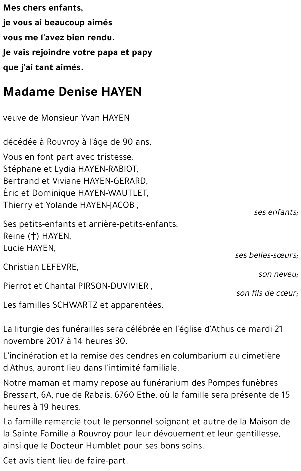 Denise HAYEN 