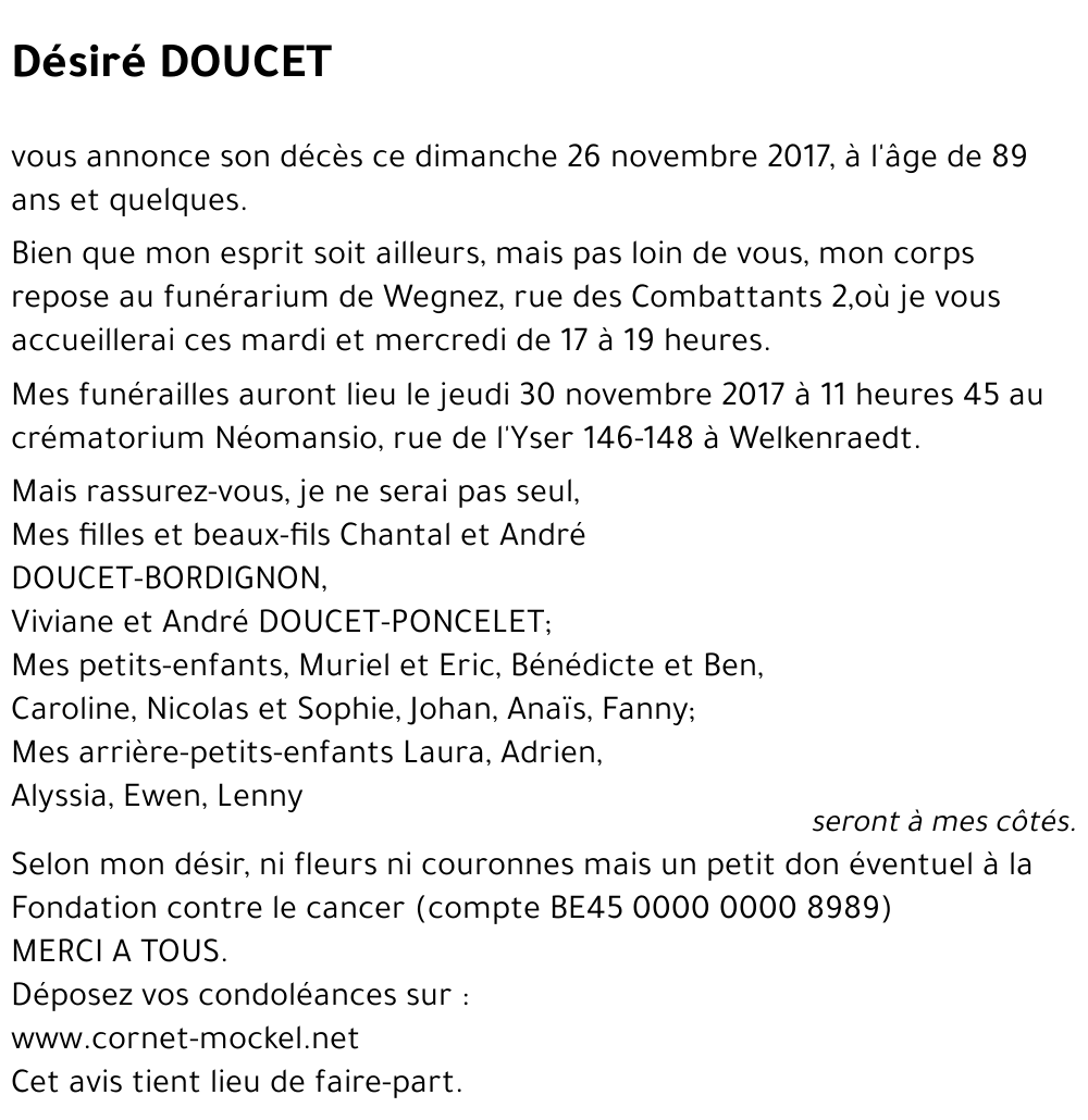 Désiré DOUCET