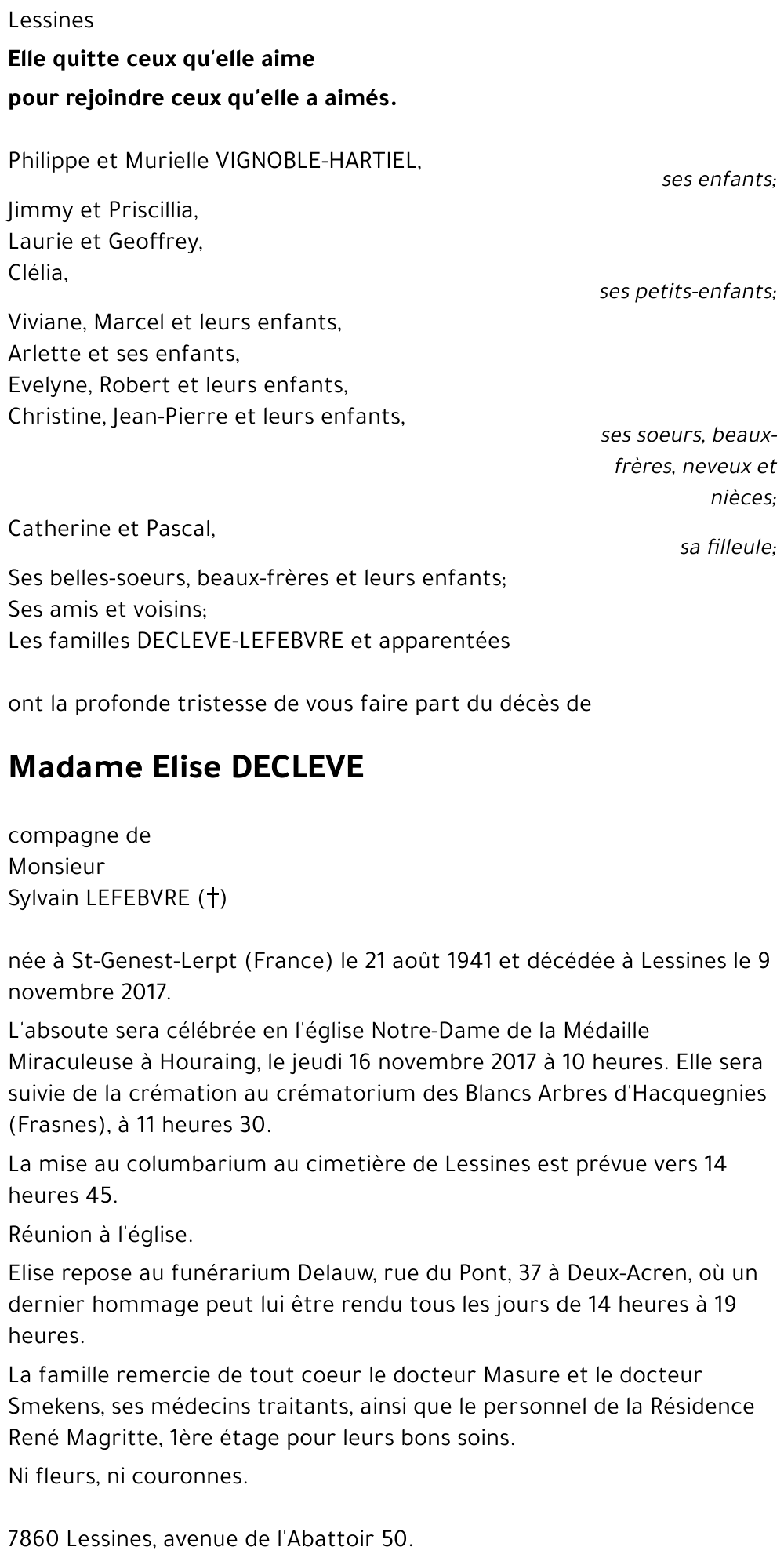 Elise DECLEVE