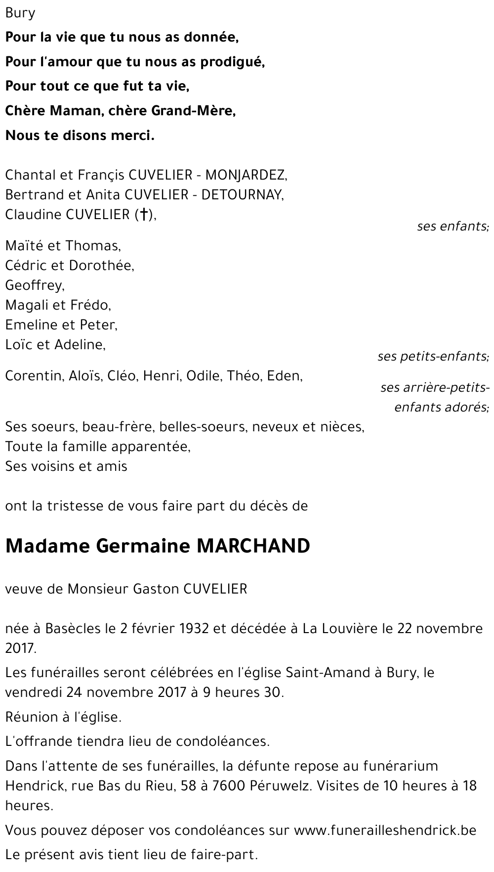 Germaine MARCHAND