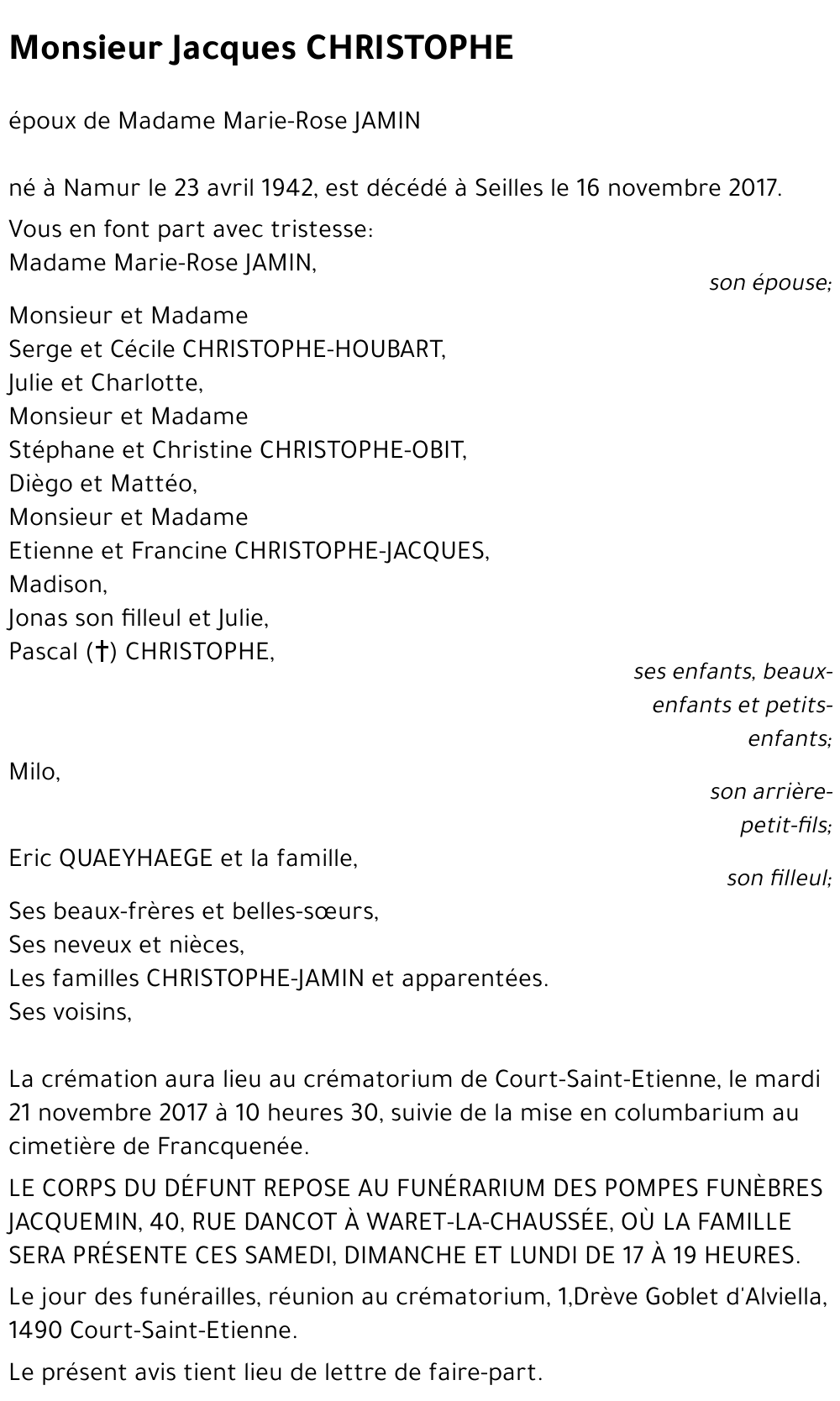Jacques CHRISTOPHE