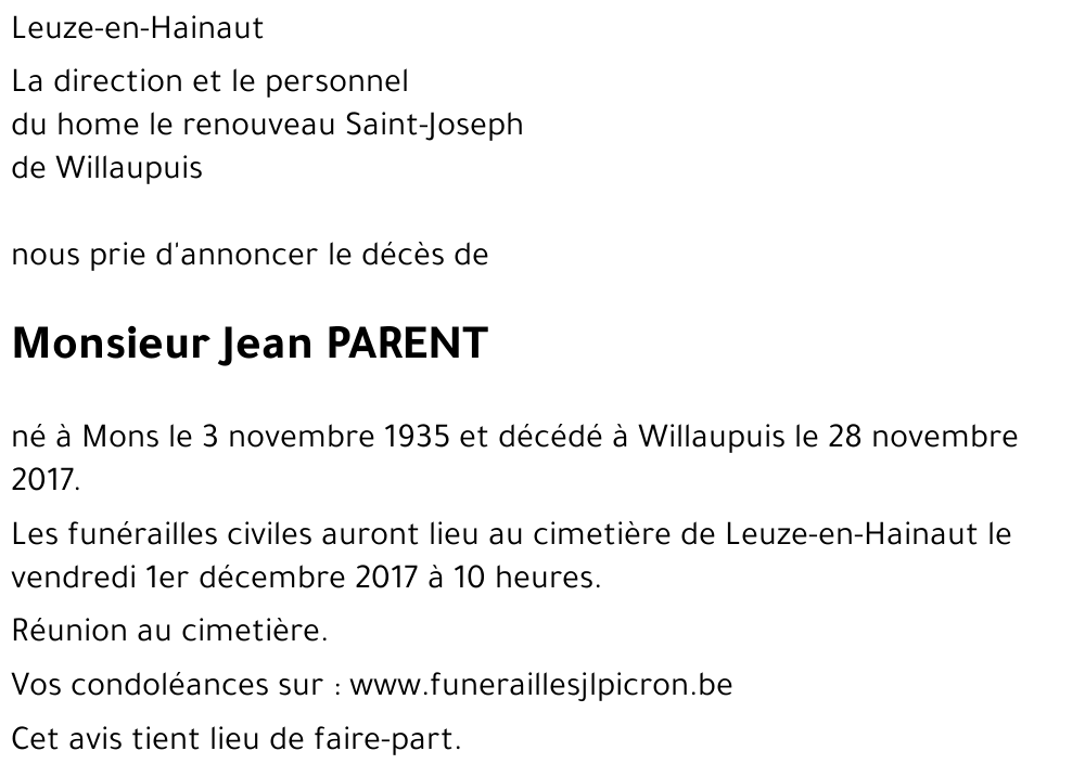 Jean PARENT