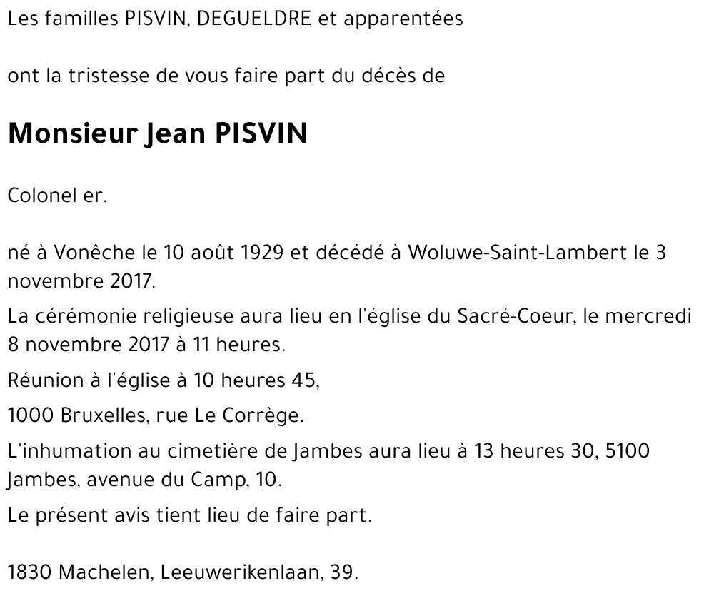 Jean PISVIN