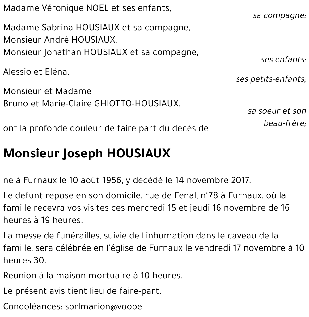 Joseph HOUSIAUX